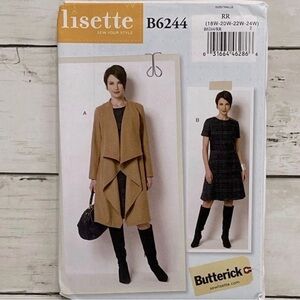 ⭐️5 for $28⭐️ NEW Lisette B6244 Sewing Patterns PLUS SIZE UNCUT